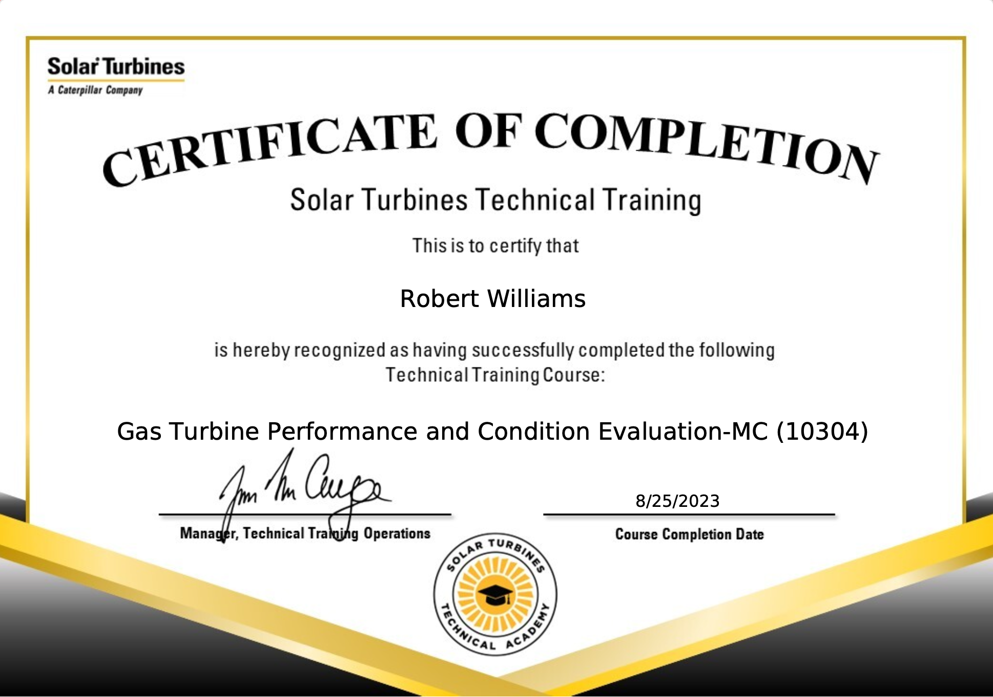 certificate